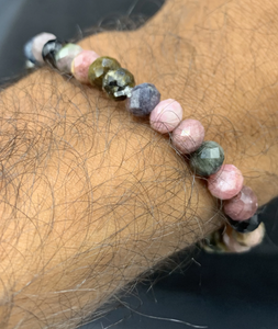 Faceted Watermelon Tourmaline Bracelet