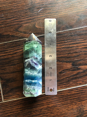 Vibrant Rainbow Fluorite Tower 8