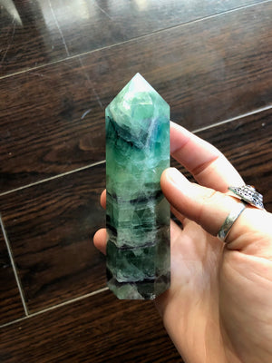 Powerful Rainbow Fluorite Tower 11