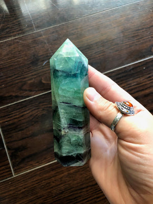 Powerful Rainbow Fluorite Tower 11