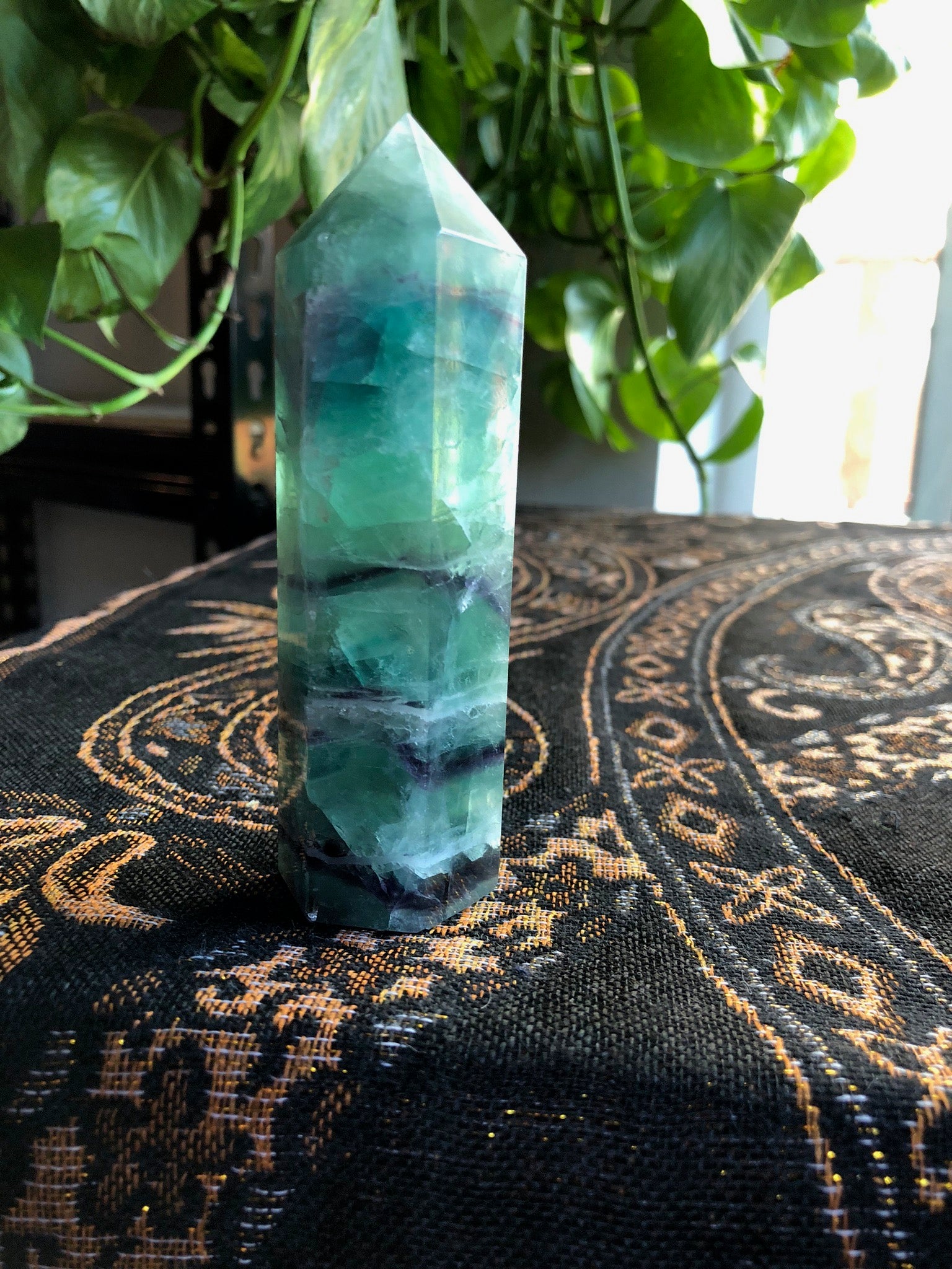 Powerful Rainbow Fluorite Tower 11