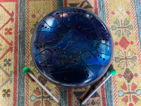 15 inch F# Major 432 Hz Mountain and Ocean Drum