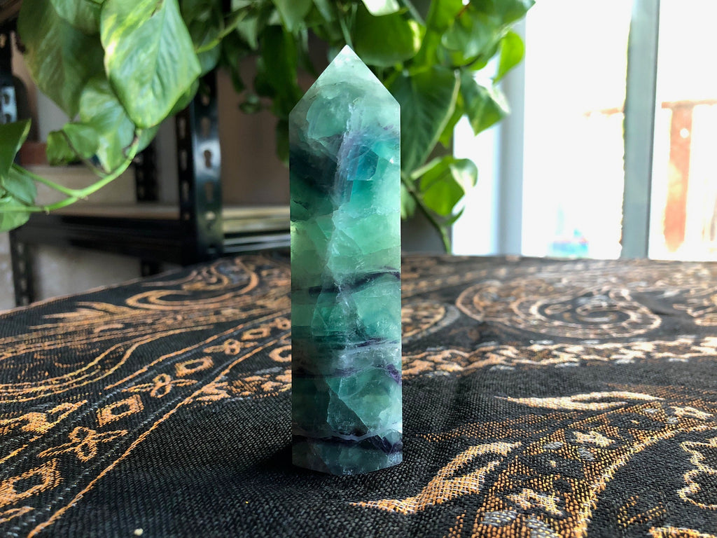 Powerful Rainbow Fluorite Tower 11