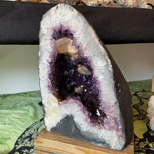 Amethyst Cavern with Calcite and Geothite