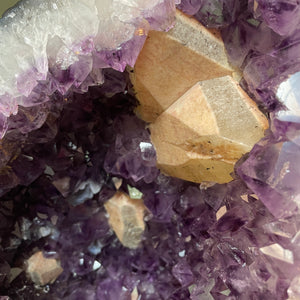 Amethyst Cavern with Calcite and Geothite