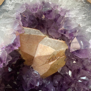 Amethyst Cavern with Calcite and Geothite