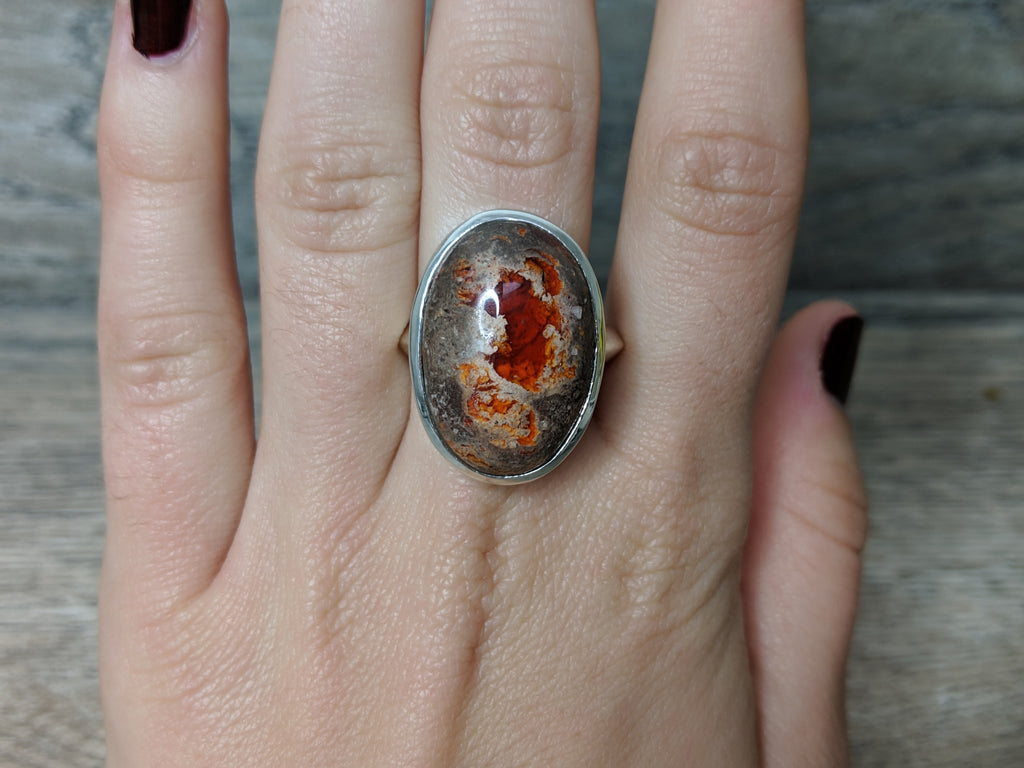 Affirmation Mexican Fire Opal Ring