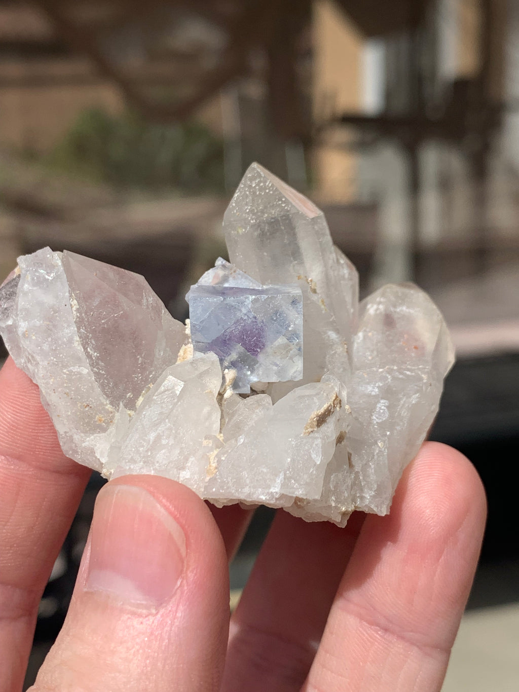 Fluorite on Quartz