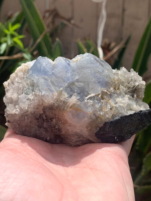 Fluorite on Quartz