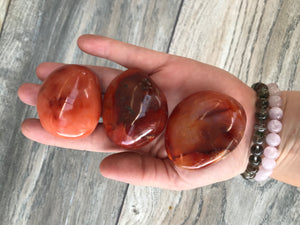 Sunset Carnelian Palm Stone