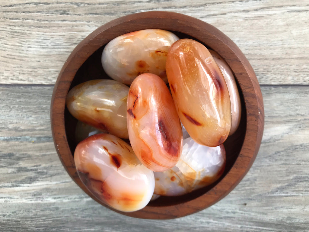 Koi Carnelian Palm Stone